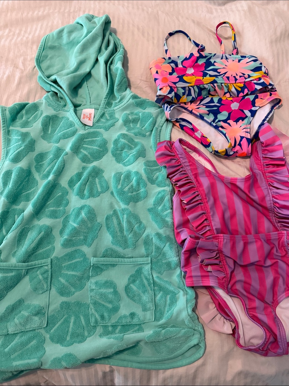Girls swim bundle: Cat & Jack coverup and two bikinis